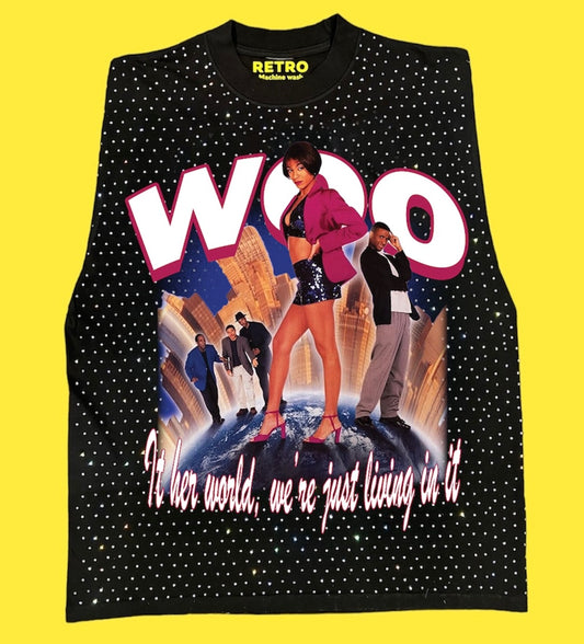 "WOO 1998" RETRO STAGE LIGHT SLEEVELESS TEE