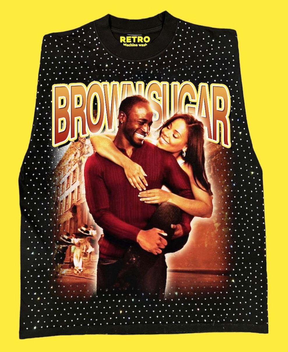 "BROWN SUGAR 2002" RETRO STAGE LIGHT SLEEVELESS TEE