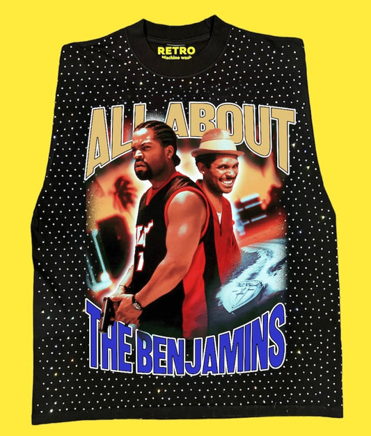 "ALL ABOUT THE BENJAMINS 2002 " RETRO STAGE LIGHT SLEEVELESS TEE