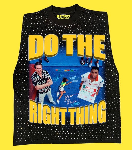 "DO THE RIGHT THING 1989" RETRO STAGE LIGHT SLEEVELESS TEE