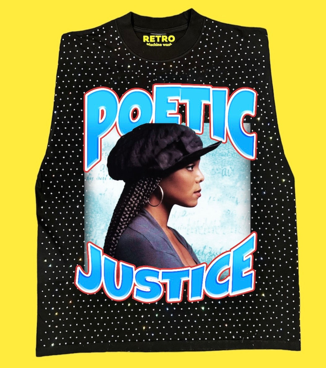 "POETIC JUSTICE 1993" RETRO STAGE LIGHT SLEEVELESS TEE