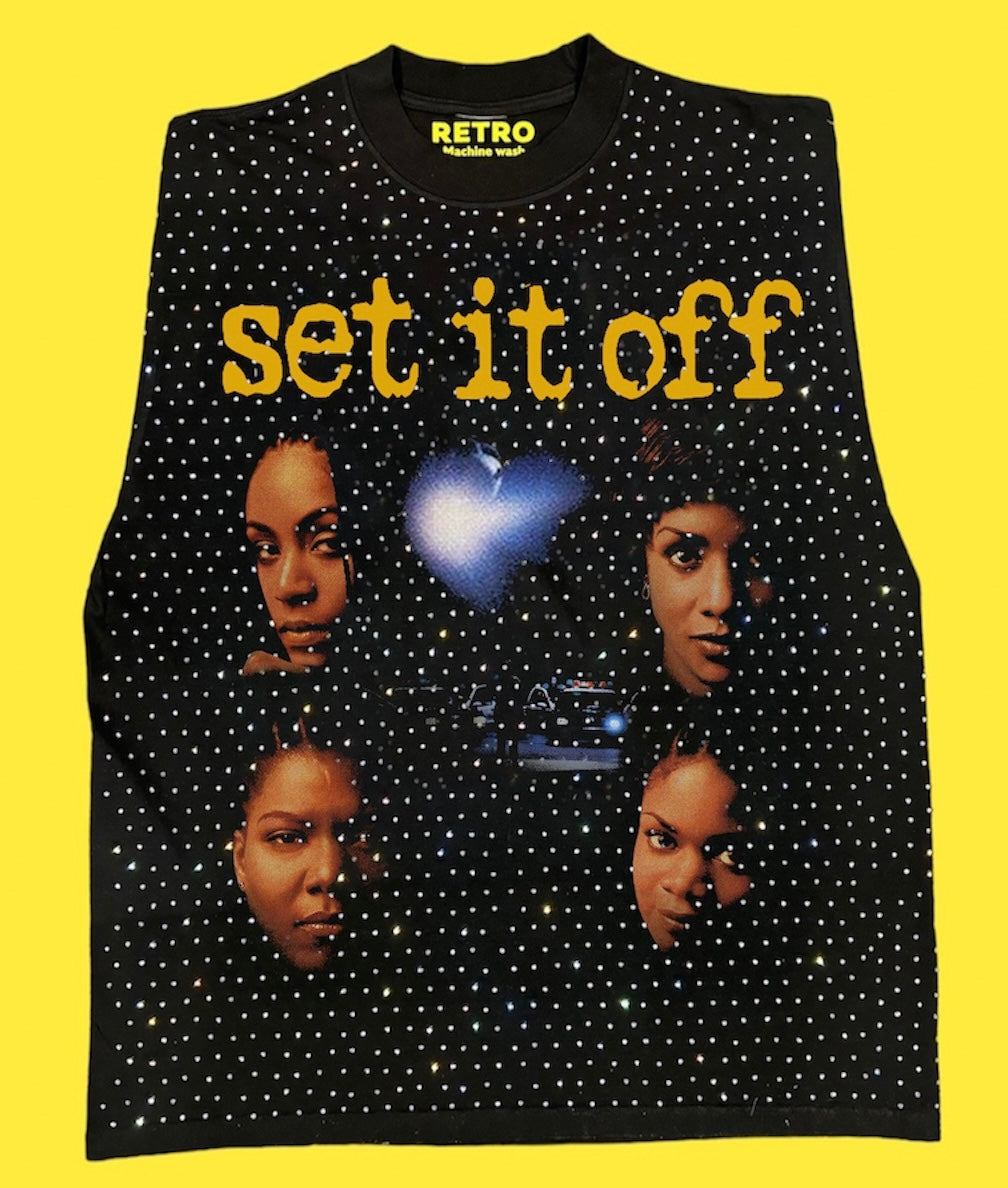 "SET IT OFF 1996" RETRO STAGE LIGHT SLEEVELESS TEE