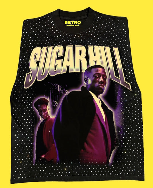 "SUGAR HILL 1994 " RETRO STAGE LIGHT SLEEVELESS TEE