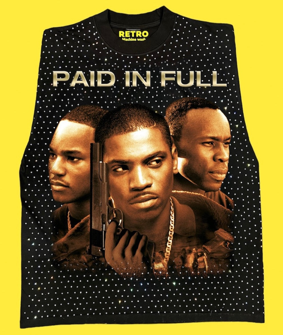 "Paid In Full 2002 " RETRO STAGE LIGHT SLEEVELESS TEE