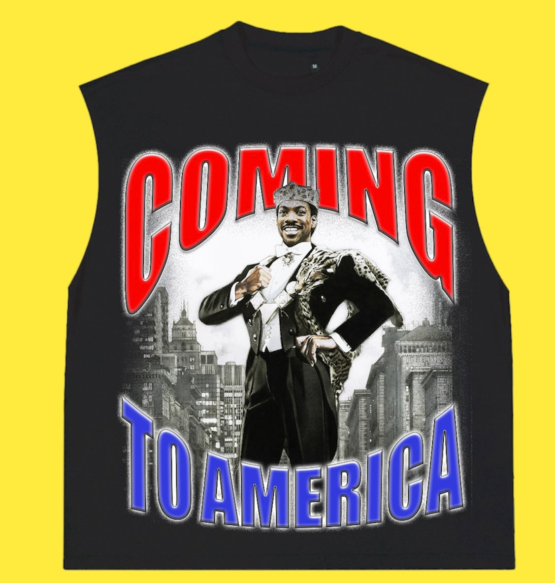 "COMING TO AMERICA 1988" SLEEVELESS TEE