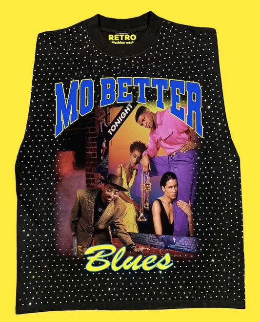 "MO’ BETTER BLUES 1990 " RETRO STAGE LIGHT SLEEVELESS TEE